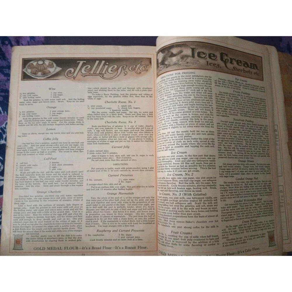 Antique 1910 Gold Medal Flour Cook Book Washburn-Crosby Co. Soft Cover Book